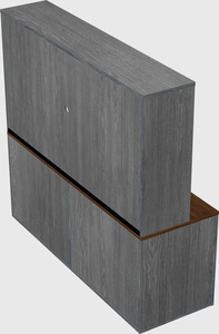 Lateral storage combo credenza