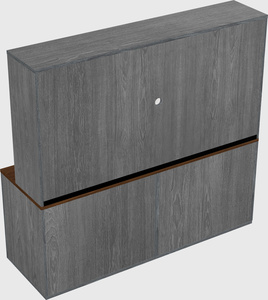 Lateral storage combo credenza
