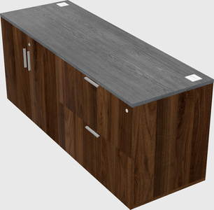 Lateral storage combo credenza