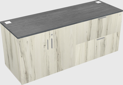 Lateral storage combo credenza
