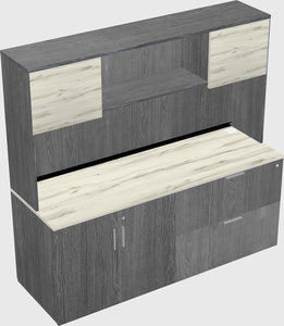 Lateral storage combo credenza