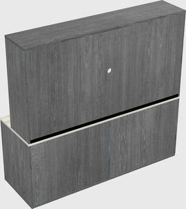 Lateral storage combo credenza
