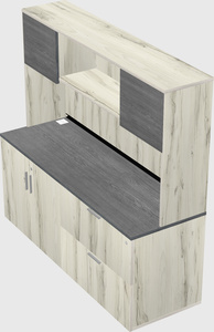 Lateral storage combo credenza