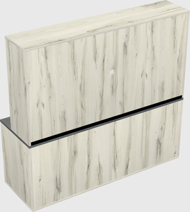 Lateral storage combo credenza