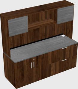 Lateral storage combo credenza