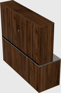 Lateral storage combo credenza
