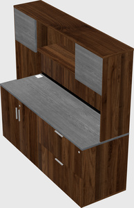 Lateral storage combo credenza
