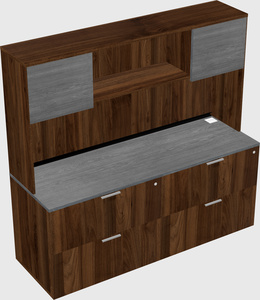 Lateral file cabinet credenza