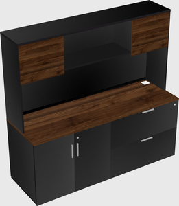 Lateral storage combo credenza