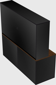 Lateral storage combo credenza