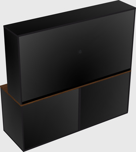 Lateral storage combo credenza
