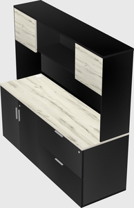 Lateral storage combo credenza