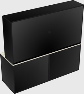 Lateral storage combo credenza