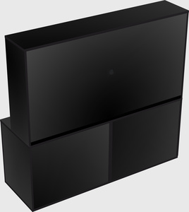 Lateral storage combo credenza