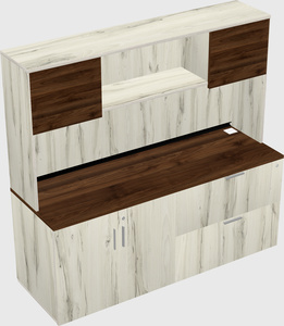Lateral storage combo credenza