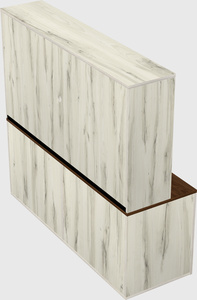 Lateral storage combo credenza