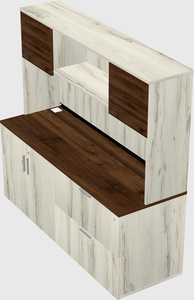 Lateral storage combo credenza