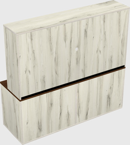 Lateral storage combo credenza