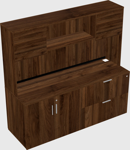 Lateral storage combo credenza