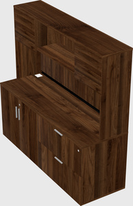 Lateral storage combo credenza