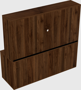 Lateral storage combo credenza