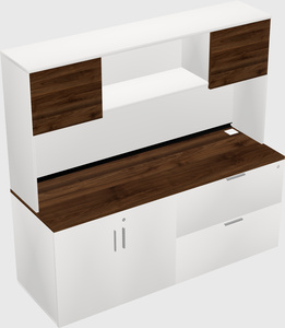Lateral storage combo credenza