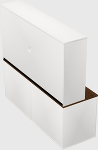Lateral storage combo credenza
