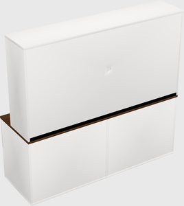 Lateral storage combo credenza