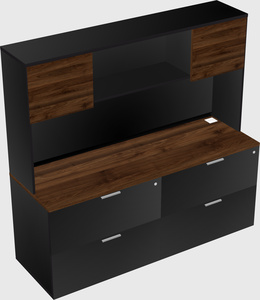 Lateral file cabinet credenza