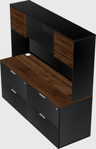 Lateral file cabinet credenza