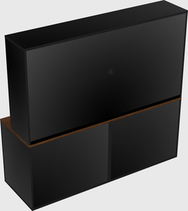 Lateral file cabinet credenza