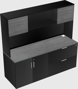 Lateral storage combo credenza