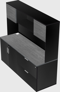 Lateral storage combo credenza