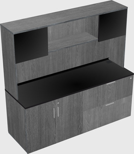 Lateral storage combo credenza