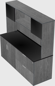 Lateral storage combo credenza