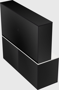 Lateral storage combo credenza