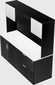Lateral storage combo credenza
