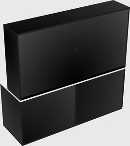 Lateral storage combo credenza