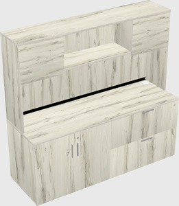 Lateral storage combo credenza