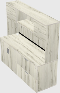 Lateral storage combo credenza