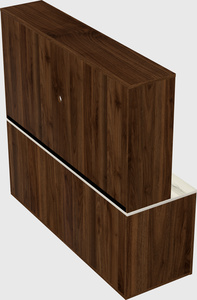Lateral storage combo credenza