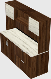 Lateral storage combo credenza