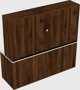 Lateral storage combo credenza