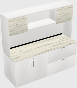 Lateral storage combo credenza