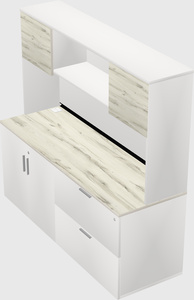 Lateral storage combo credenza