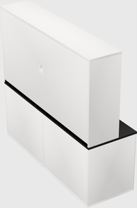 Lateral storage combo credenza
