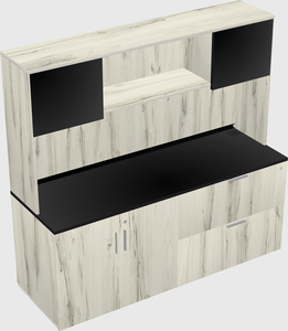 Lateral storage combo credenza