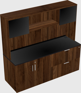 Lateral storage combo credenza