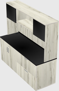 Lateral storage combo credenza