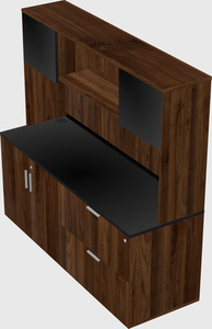 Lateral storage combo credenza
